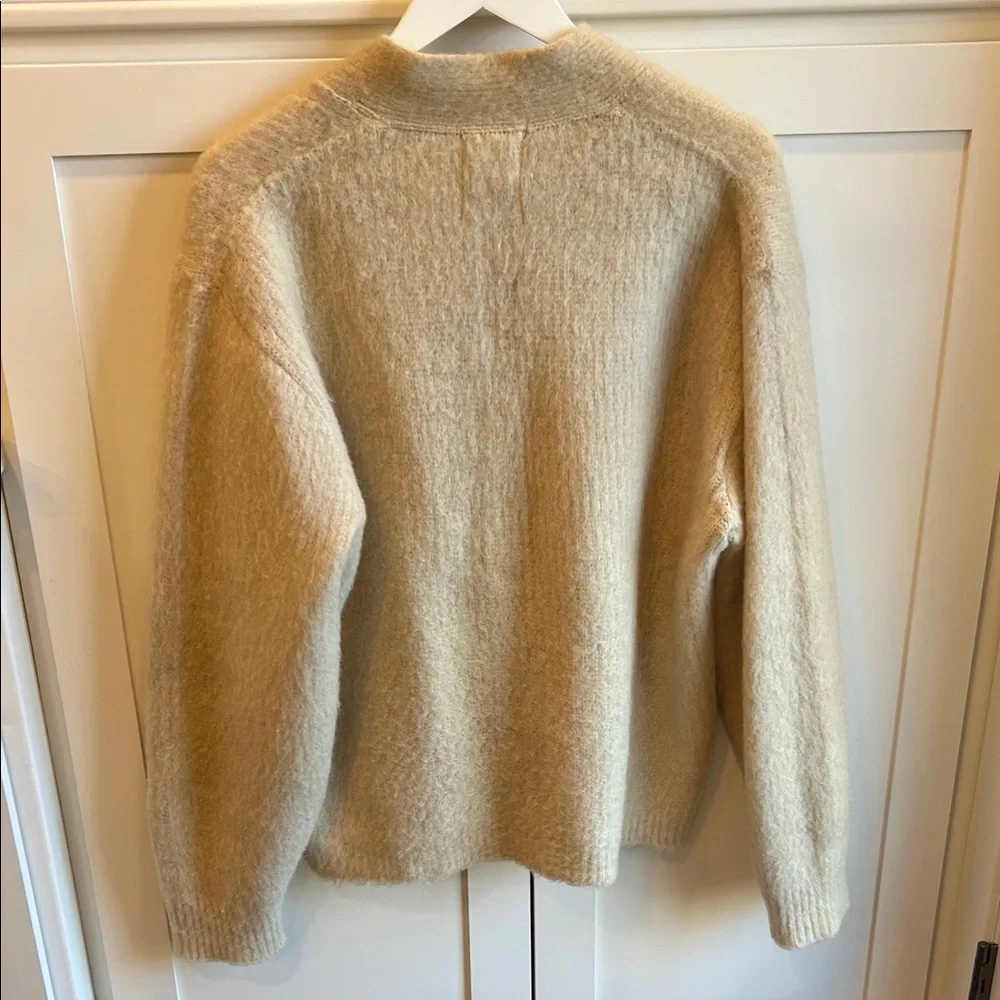 VTG Penney’s Towncraft Women’s Cream Cardigan Wool Mohair Cobain Sweater XL